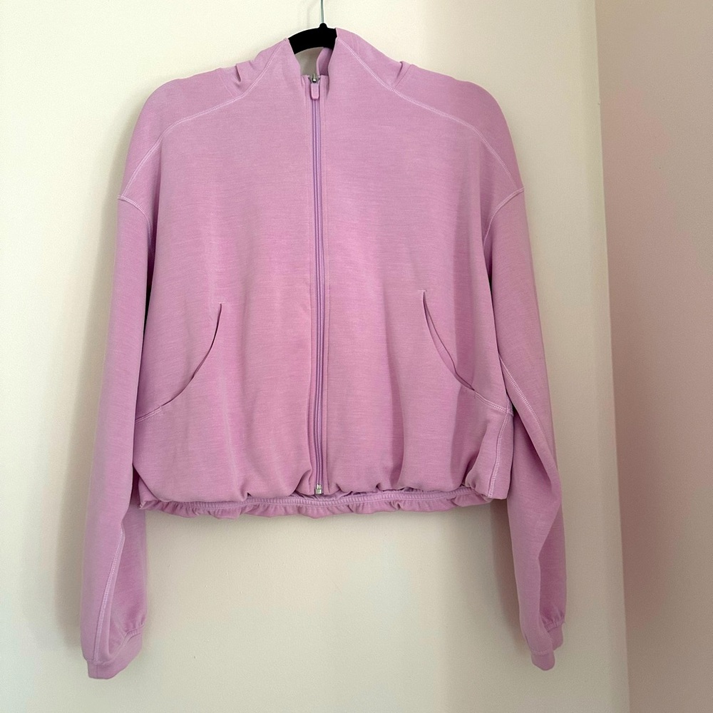 Lululemon softstreme full zip hoodie - size 8 - color: vita pink